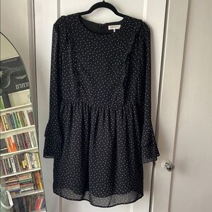 Leyden Black Polka Dot Dress